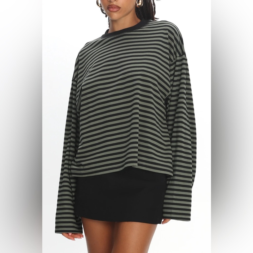 LIONESS Bloom Long Sleeve Forest Stripe Oversize XXS halloween - Picture 7 of 10